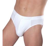 HERMKO 3300 Slips Hommes en 100% Coton Biologique, Taille:4 (L), Couleur:Blanc