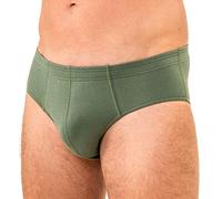 HERMKO 3300 Slips Hommes en 100% Coton Biologique, Taille:7 (XXXL), Couleur:Olive