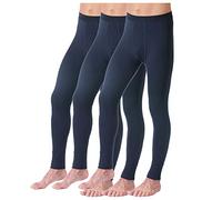 HERMKO 3540 Lot de 3 caleçons Longs pour Homme Long Johns (Autres Couleurs), 100% Coton Biologique
