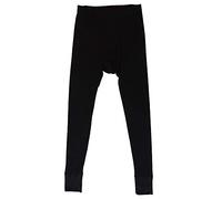 HERMKO 3542 caleçons Longs pour Homme Double côte Coton Bio, Taille:3 (M), Couleur:Noir