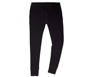 HERMKO 3570 Caleçon long pour homme en coton bio sans intervention, Noir , L