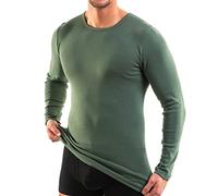 HERMKO 3640 Chemises Hommes, Longues Manches en 100% Coton Biologique, Taille:2 (S), Couleur:Oliv