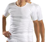 HERMKO 3840 Lot de 2 T-Shirts Manches Courtes col Rond (Autres Couleurs), 100% Coton Biologique, Taille:10 (XXXXXXL), Couleur:Blanc