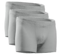 HERMKO 3901 Lot de 3 Ensembles Boxer Pantalon 100% Coton Biologique, Taille:6 (XXL), Couleur:Gris