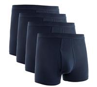 HERMKO 3940 Lot de 4 vêtements Pages Hommes avec Poche, Jambe coupée, Taille Haute/Corps, 100% Coton Biologique, Taille:3 (M), Couleur:Bleu foncé