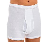 HERMKO 3942 Caleçon pour Homme Double-côte, très Haut/Taille Haute avec Fente, Taille:5 (XL), Couleur:Blanc