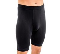 HERMKO 3980 Caleçon Longueur Genou pour Homme avec Fente, Boxer Taille Haute 100% Coton Biologique, Taille:4 (L), Couleur:Noir