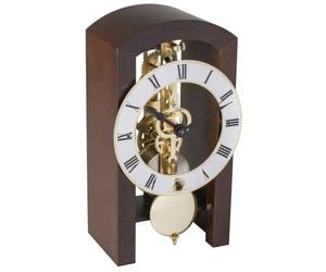 Hermle 23015-030721 Horloge de Table Moderne en Noyer Marron 18 cm x 9 cm x 11 cm