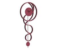 Hermle 61023-362200 Horloge Murale Moderne Rouge/Noir 68 cm x 26 cm x 5 cm