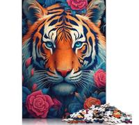 Hermoso rompecabezas de Tigre de 1000 piezas Para adultos y Adolescentes, rompecabezas de Madera, juego educativo, juguete de desafío, Regalo de cumpleaños, 1000 piezas (75 x 50 cm)