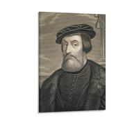Hernán Cortés Poster sur toile pour décoration murale salon 50 x 75 cm