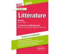 Hernani, Victor Hugo et La princesse de Montpensier, Madame de Lafayette / Bertrand Tavernier. Sujets et méthode. BAC L 2020 Sujets et méthode BAC L 2020 - Myriam Canolle-Cournarie - Ellipses - broché