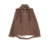 Herno - Veste Trapèze en Lin Triple Épaisseur - Femme - Vestes - Brun - Taille: 40 FR