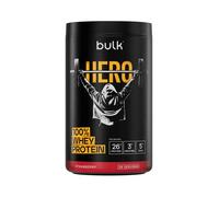 Bulk Hero Whey Protéine en Poudre | Fraise | 65 Portions | 26g Protéine + 3g Créatine | 5g BCAA | Faible en Sucre | Absorption Rapide | Isolat, Hydrolysat & Concentré