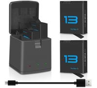 Hero 13 Kit Chargeur de Batterie 3.89v 2100mAh Hero 13 Enduro Batterie 2 Packs et Portable 3 Slots Chargeur Rapide Hero 13