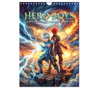 Hero Boys - Junge Helden mit mächtigen Kräften (Wandkalender 2027 DIN A4 hoch), CALVENDO Monatskalender: Wenn junge Helden ihre Kräfte entdecken, ... epische Action und große Heldengeschichten.