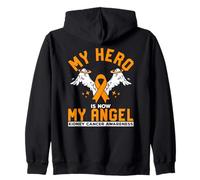 Hero is Now My Angel Soutien de Sensibilisation au Mois du Cancer du Rein Sweat à Capuche