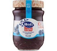 Hero Light Mirtilli Lot de 6 confitures à tartiner légères Myrtilles Italie 280 g