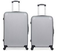 HERO - Lot de 2 - Valise grand format et valise weekend CARPATES GRIS G
