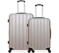 hero - lot de 2 - valise grand format et valise weekend himalaya - beige beige G