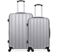 hero - lot de 2 - valise grand format et valise weekend himalaya - gris gris G
