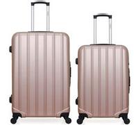 hero - lot de 2 - valise grand format et valise weekend himalaya - rose dore rose dore G