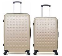 hero - lot de 2 - valise grand format et valise weekend taurus - beige beige G