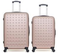 hero - lot de 2 - valise grand format et valise weekend taurus - rose dore rose dore G