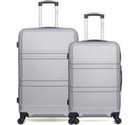 hero - lot de 2 - valise grand format et valise weekend utah - gris gris G