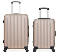hero - lot de 2 - valise weekend et valise cabine carpates - beige beige G