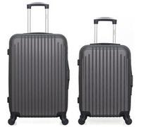 hero - lot de 2 - valise weekend et valise cabine carpates - gris fonce gris fonce G