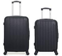 hero - lot de 2 - valise weekend et valise cabine carpates - noir noir G