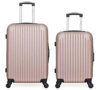 hero - lot de 2 - valise weekend et valise cabine carpates - rose dore rose dore G