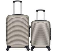 hero - lot de 2 valises weekend et cabine abs etna - beige beige
