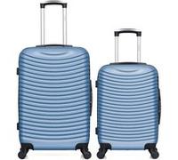 hero - lot de 2 - valise weekend et valise cabine etna - bleu dore bleu dore