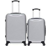 Set de 2 valises Hero - lot de 2 valises weekend et cabine abs etna - gris