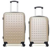 hero - lot de 2 - valise weekend et valise cabine taurus - beige beige G