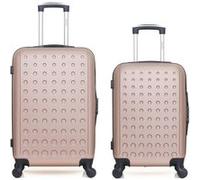 hero - lot de 2 - valise weekend et valise cabine taurus - rose dore rose dore G