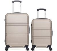 hero - lot de 2 - valise weekend et valise cabine utah - beige beige G