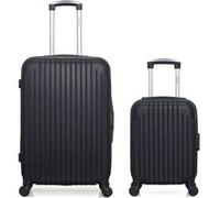 hero - lot de 2 - valise weekend et valise cabine xxs carpates - noir noir G