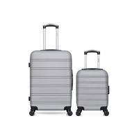 - lot de 2 - valise weekend et valise cabine xxs renoso - gris