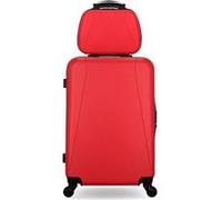 hero - lot de 2 - valise weekend et vanity lanzarote - rouge rouge G