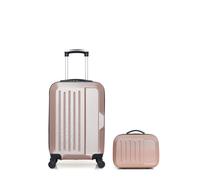HERO - LOT DE 2 - Valises cabine et vanity VESUVIO ROSE