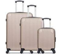 hero - lot de 3 - valise grand format, valise weekend et valise cabine xxs carpates - beige beige G