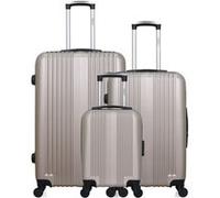 hero - lot de 3 - valise grand format, valise weekend et valise cabine xxs lipari - beige beige G