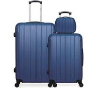 hero - lot de 3 - valise grand format, valise weekend et vanity fogo - marine marine G