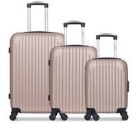 hero - lot de 3 - valise weekend, valise cabine et valise cabine xxs carpates - rose dore rose dore G