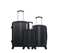 hero - lot de 3 - valise weekend, valise cabine et valise cabine xxs lipari - noir noir G