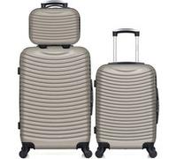 hero - lot de 3 - valise weekend, valise cabine et vanity etna - beige beige G