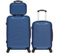 - lot de 3 valises weekend, cabine et vanity abs etna - marine